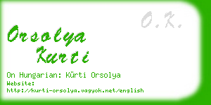 orsolya kurti business card